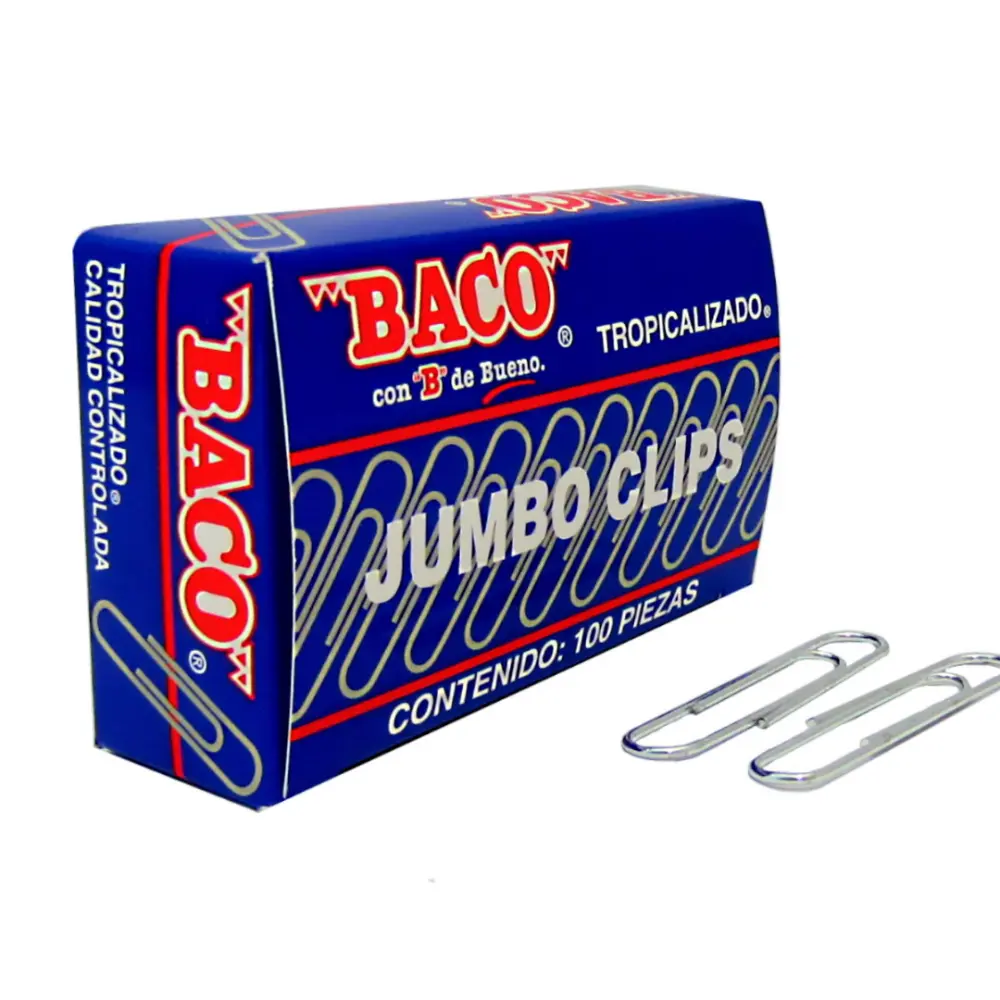 CLIP JUMBO BACO CAJA C/100 PZAS