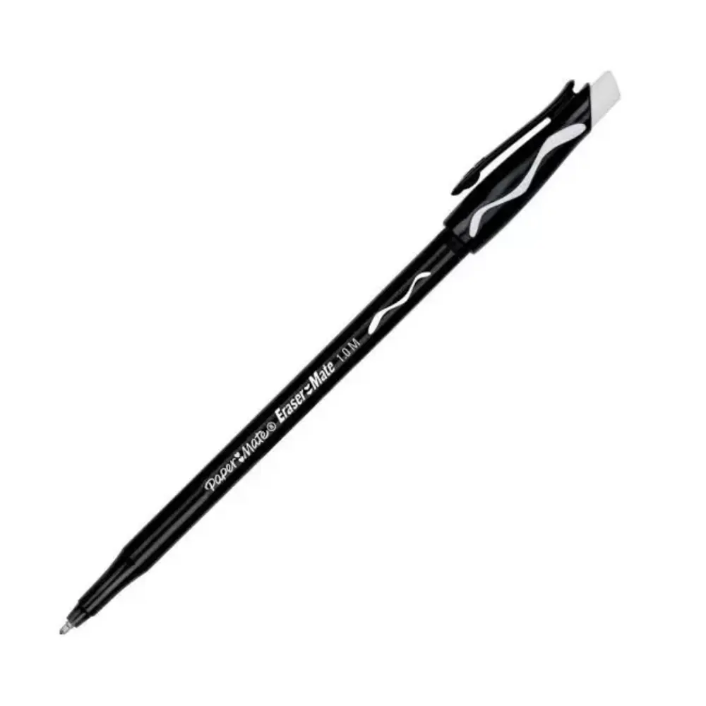 BOLIGRAFO BORRABLE ERASER MATE NEGRO
