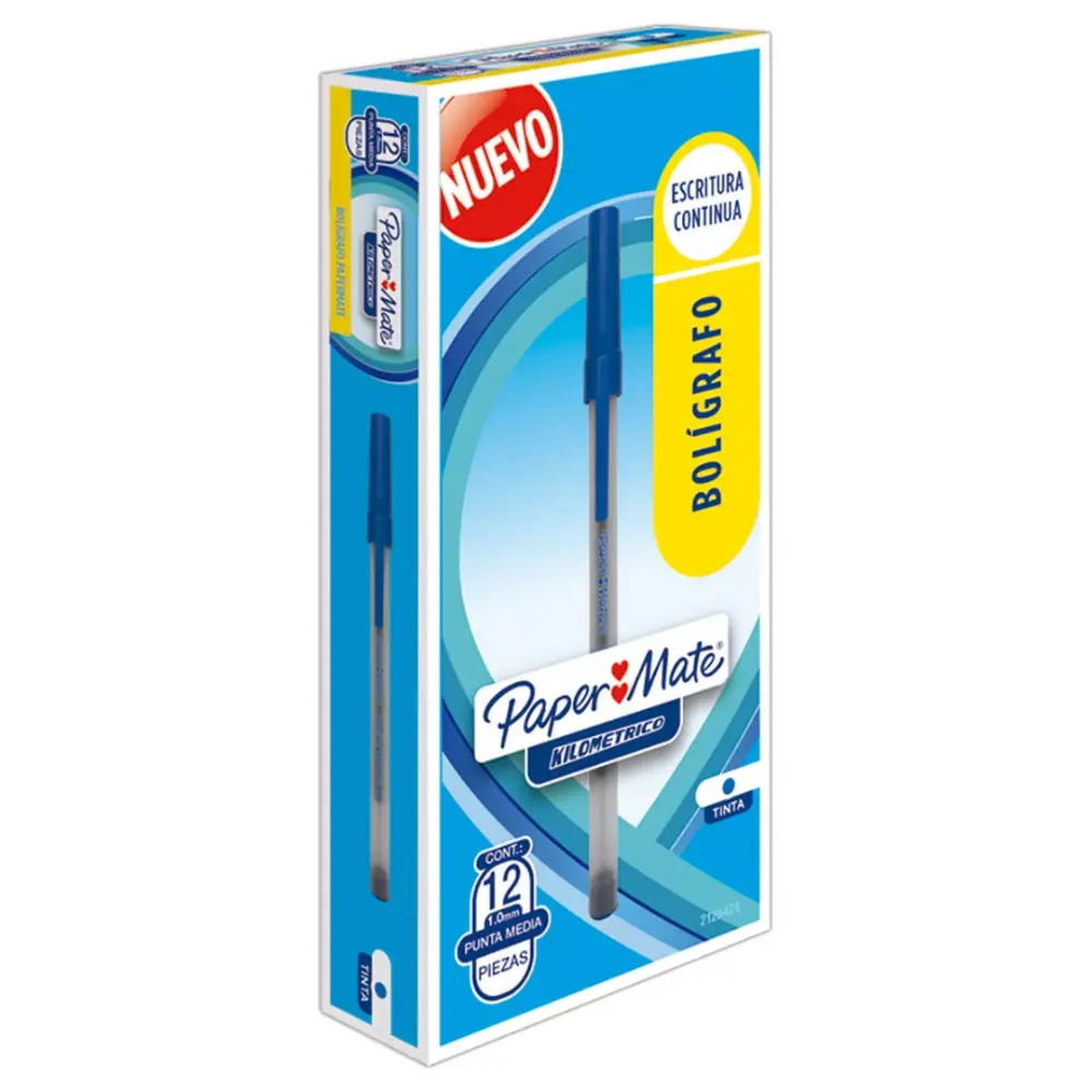 BOLIGRAFO KILOMETRICO ECONOMICO AZUL CAJA C/12 PZAS.