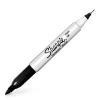 MARCADOR SHARPIE TWIN TIP DOBLE PUNTA NEGRO - Imagen 3