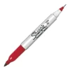 MARCADOR SHARPIE TWIN TIP DOBLE PUNTA ROJO - Imagen 2