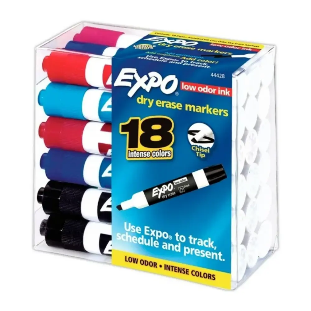 MARCADOR EXPO PTE. C/18 PZAS COLORES SURTIDOS