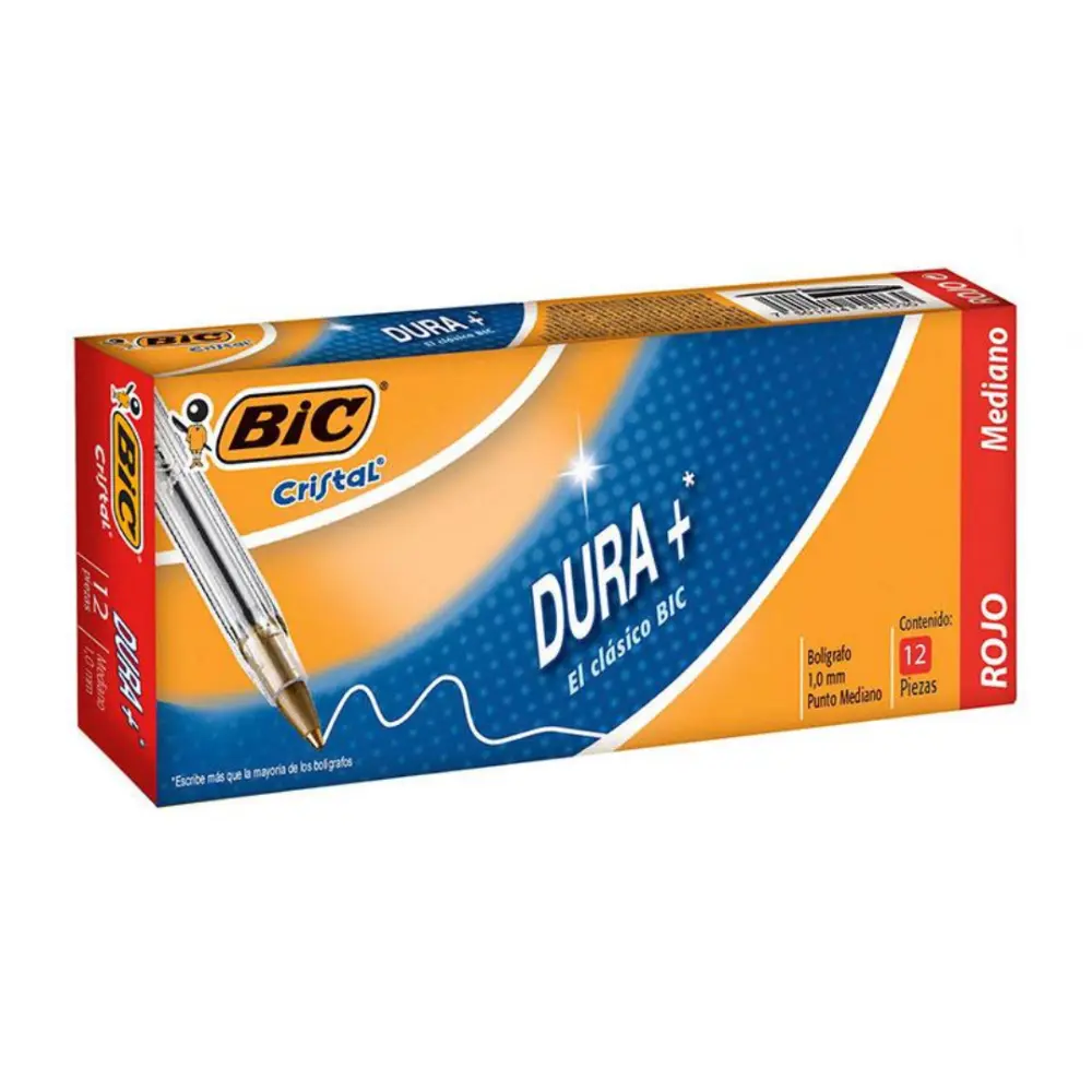 BOLIGRAFO BIC 923997 DURA MAS P/M ROJO