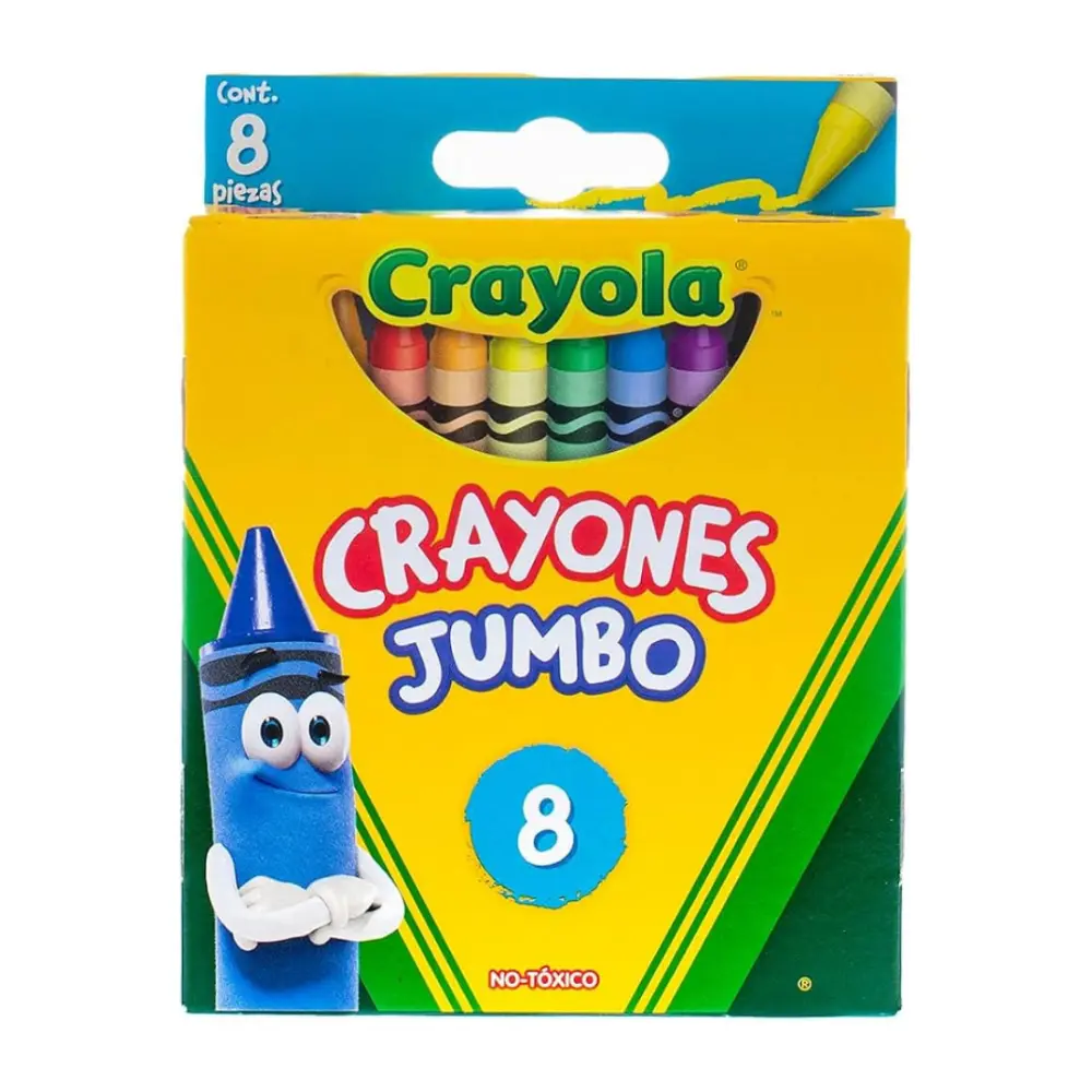 CRAYONES CRAYOLA JUMBO CON 8 PZAS.