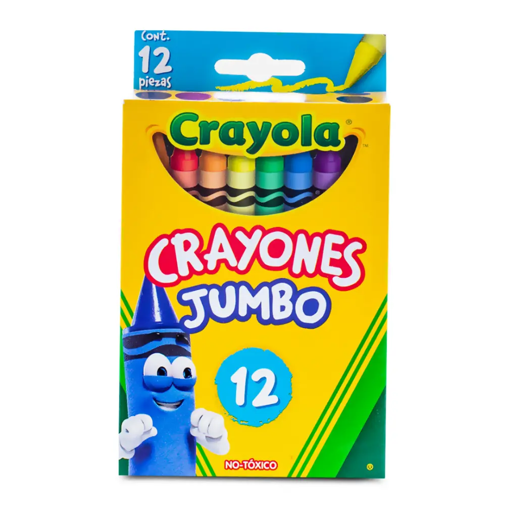 CRAYONES CRAYOLA JUMBO CON 12 PZAS.