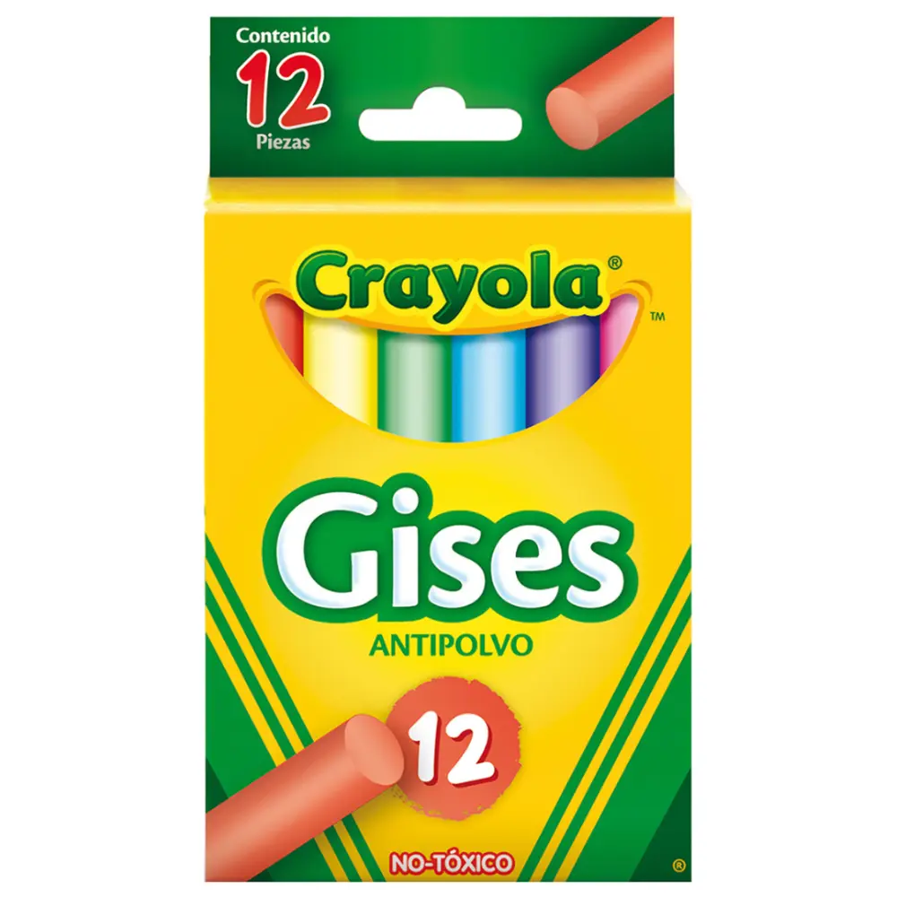 GIS CRAYOLA COMPRIMIDO DE COLORES C/12 SURTIDOS