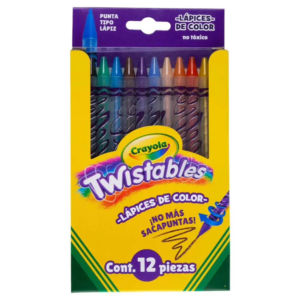 COLORES CRAYOLA TWISTABLES C/12 PZAS.