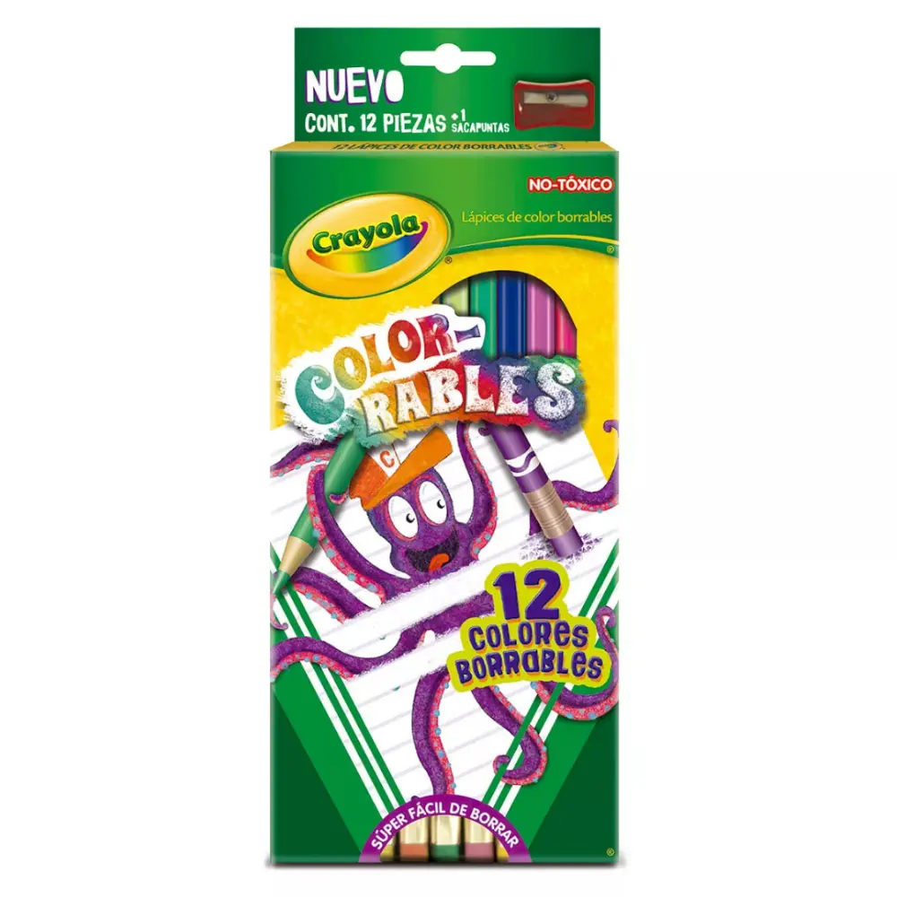COLORES CRAYOLA BORRABLES C/12 LARGOS