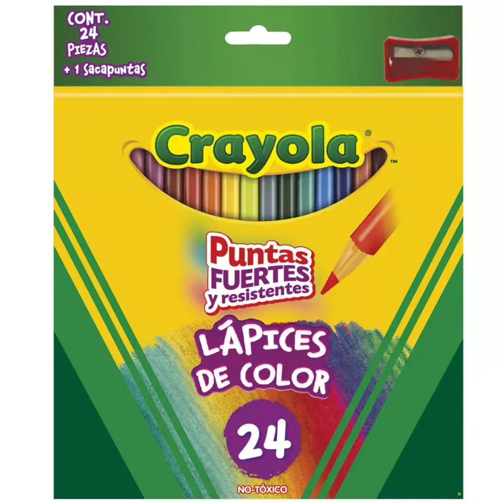 COLORES CRAYOLA C/24 COLORES LARGOS
