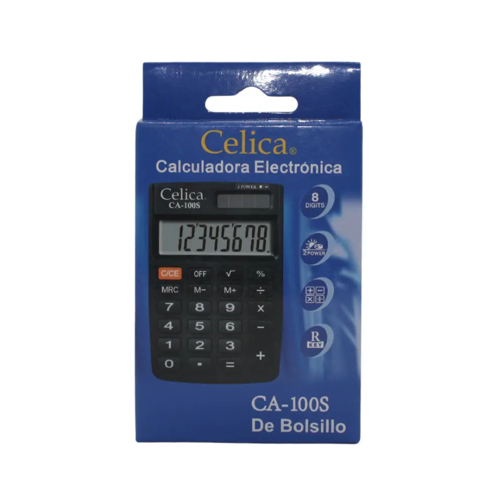 CALCULADORA CELICA MOD.CA-100S DE BOLSILLO