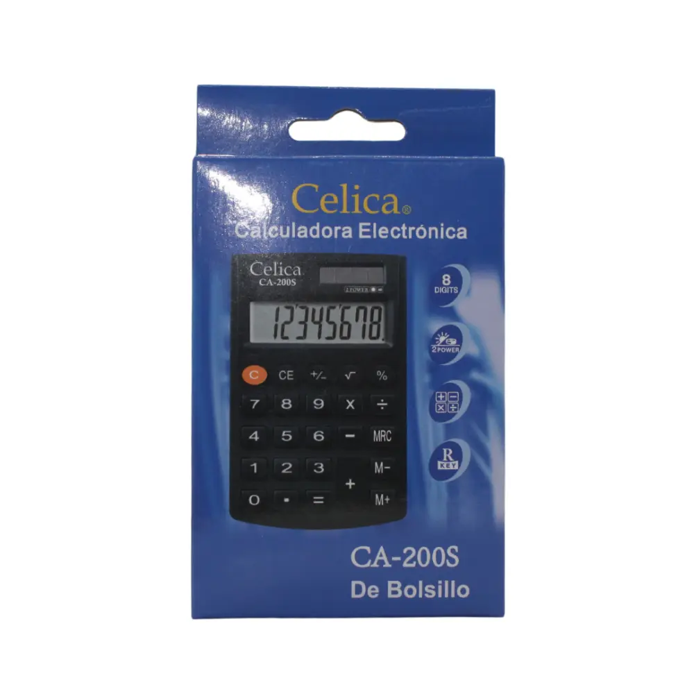 CALCULADORA CELICA MOD.CA-200S 8 DIGITOS