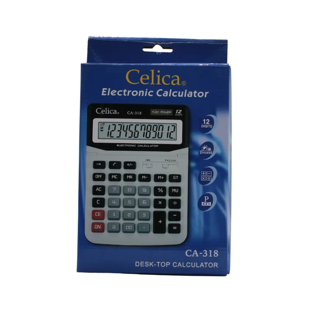CALCULADORA CELICA MOD. CA-318 12 DIGITOS
