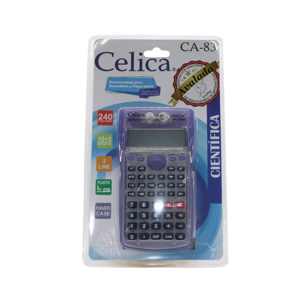 CALCULADORA CELICA MOD. CA-83PU CIENTIFICA MORADA