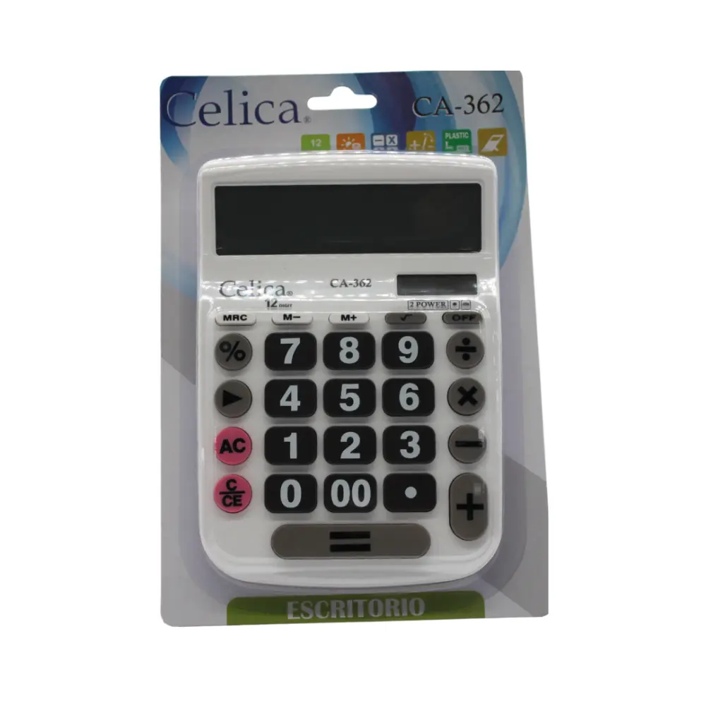 CALCULADORA CELICA MOD. CA-362 12 DIGITOS