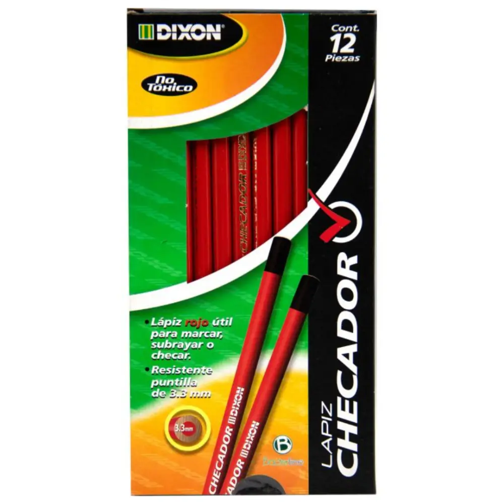 LAPIZ DIXON ROJO CHECADOR