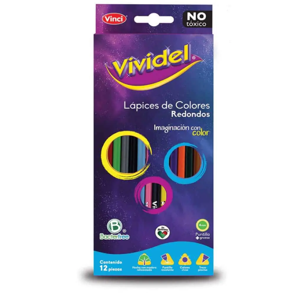 COLORES VIVIDEL 12 COLORES