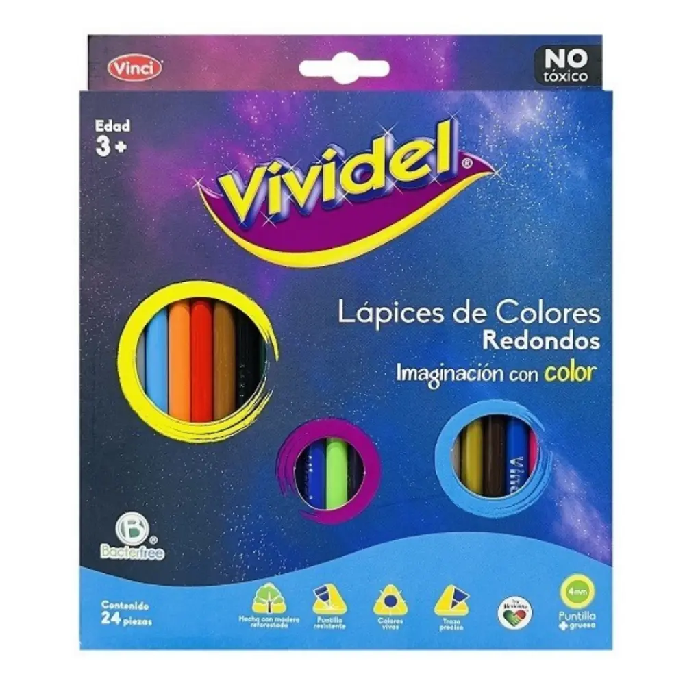 COLORES VIVIDEL 24 COLORES