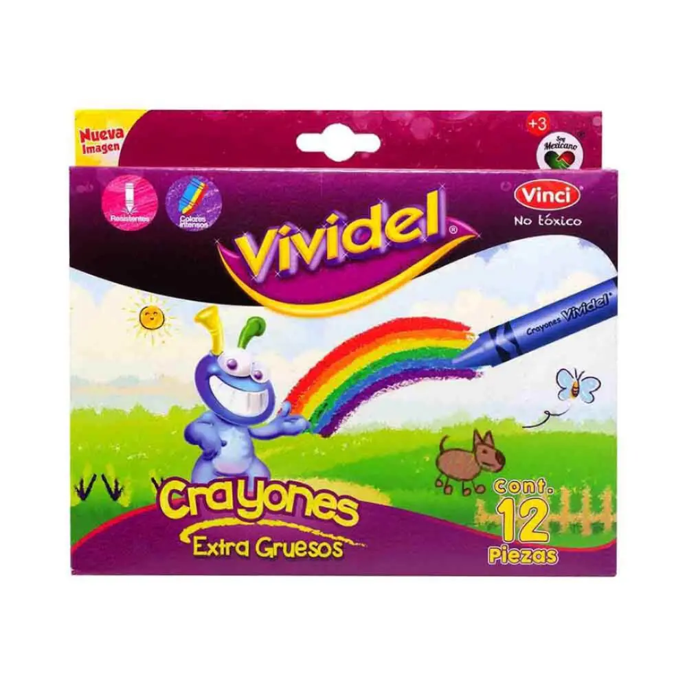 CRAYONES VIVIDEL EXTRA GRUESO C/12