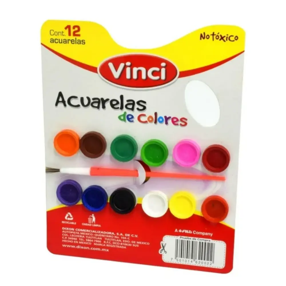 ACUARELA VINCI C/12 PASTILLAS CARTON