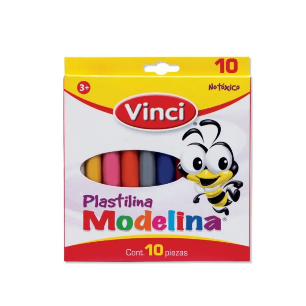 PLASTILINA VINCI CAJA C/10 COLORES