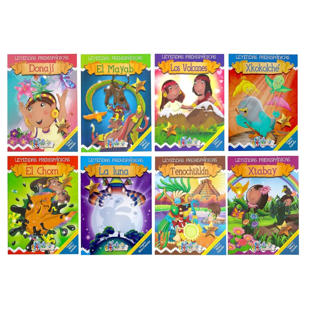 LIBRO P/LECTURA LEYENDAS PREHISPANICAS 8 TITULOS