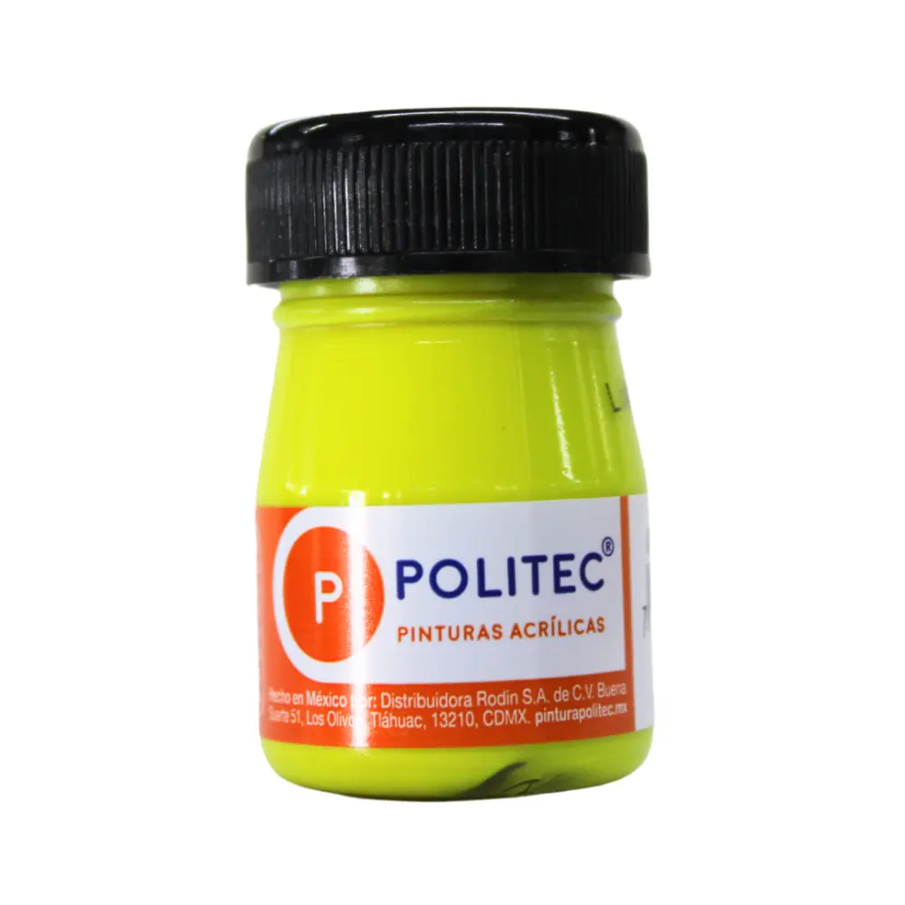 PINTURA POLITEC 801 AMARILLO FLUORECENTE 20 ML.