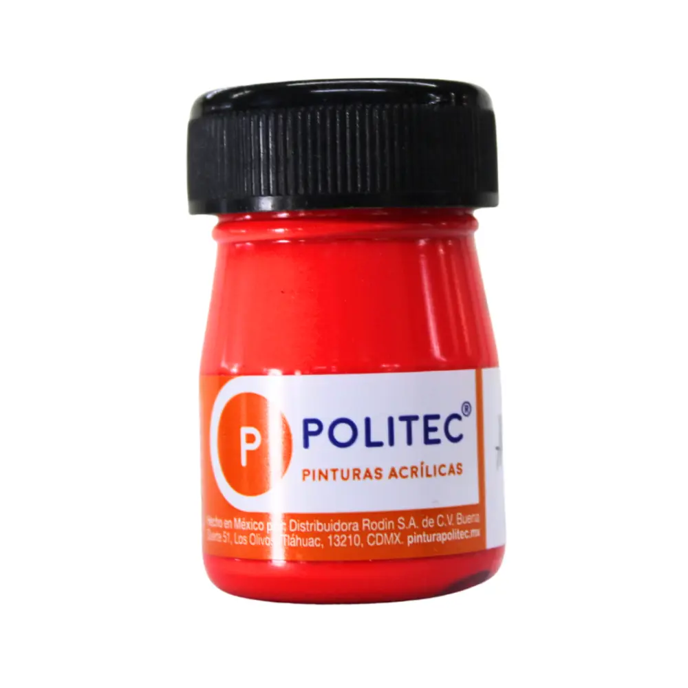 PINTURA POLITEC 802 ROJO FLUORECENTE 20 ML.