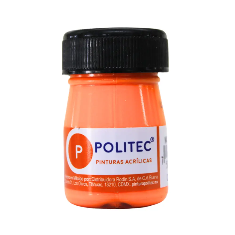 PINTURA POLITEC 803 NARANJA FLUORECENTE 20 ML.