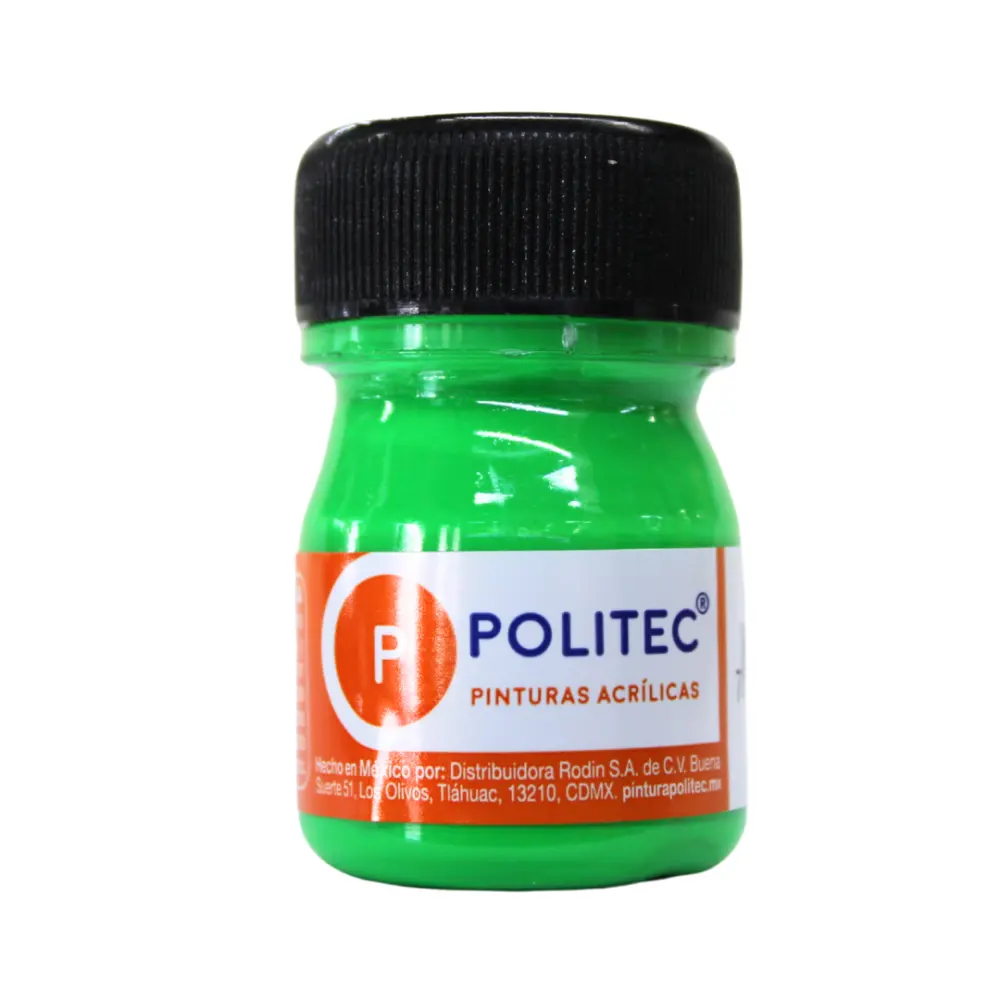 PINTURA POLITEC 804 VERDE FLUORECENTE 20 ML.