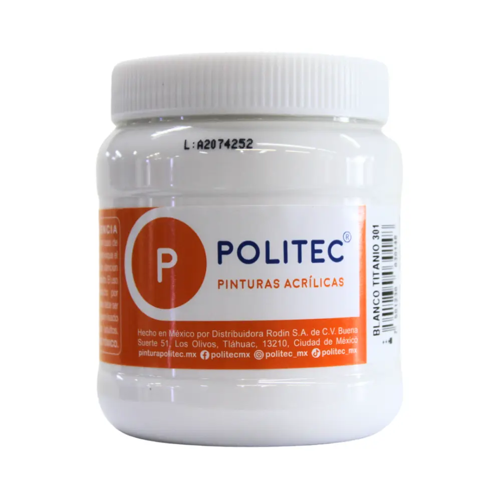 PINTURA POLITEC 301 250 ML. BLANCO TITANIO