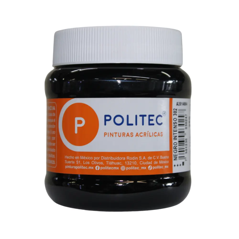 PINTURA POLITEC 302 250 ML. NEGRO INTENSO
