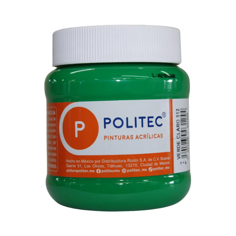 PINTURA POLITEC 312 250 ML. VERDE CLARO