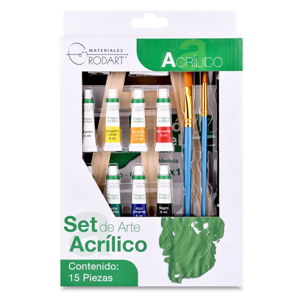 SET DE ARTE ACRILICO RODART C/15 PZAS.