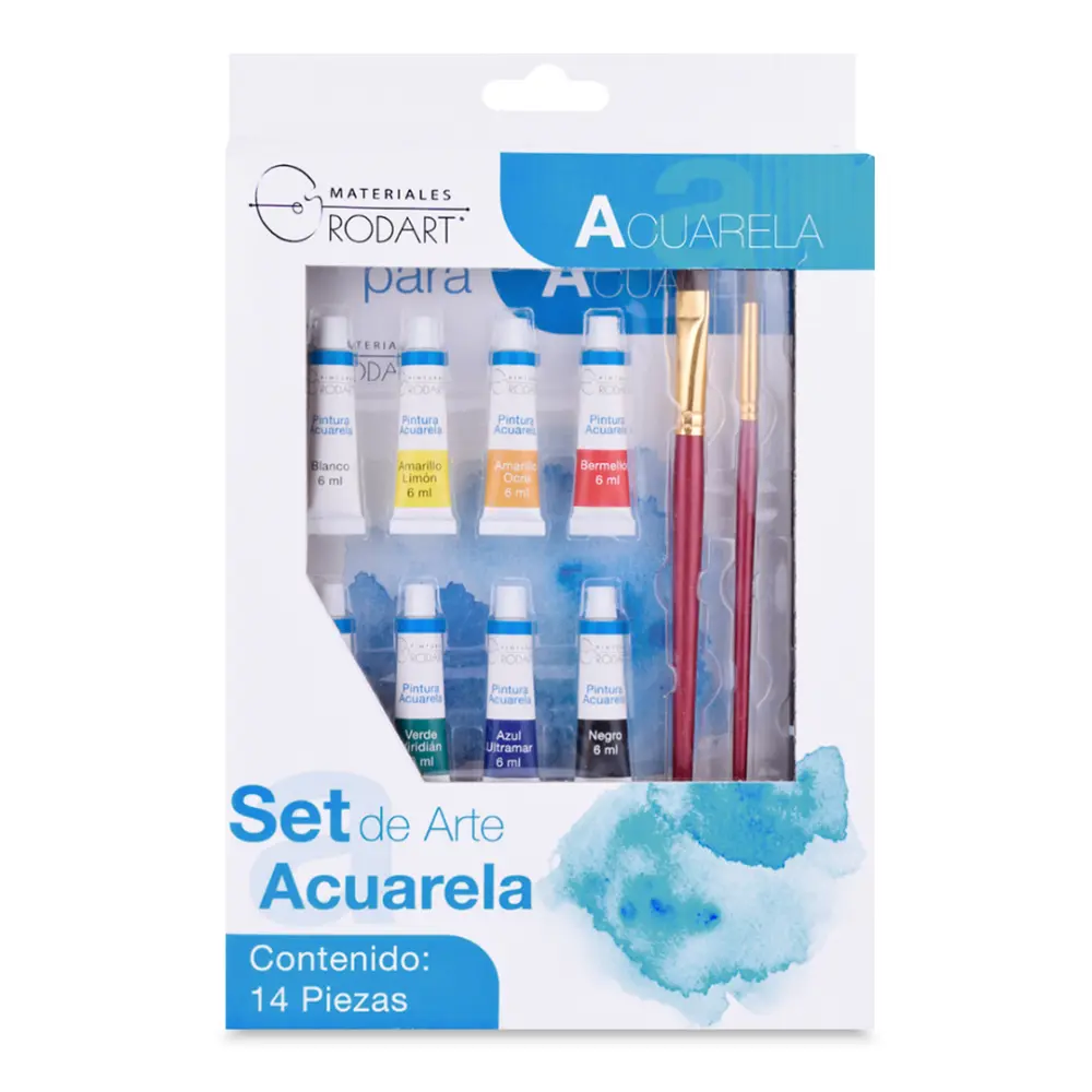 SET DE ARTE ACUARELA RODART C/14 PZAS.