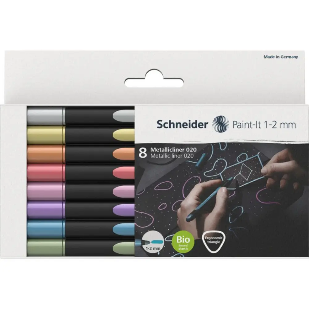 MARCADOR SCHNEIDER METALICO C/8 PZAS.