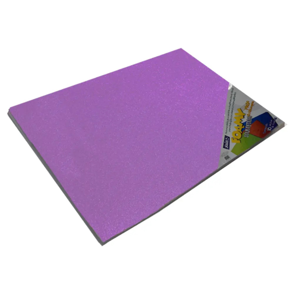 FOAMY DIAMANTADO SAIRA 43X56 CMS. PTE. C/10 10 LILA
