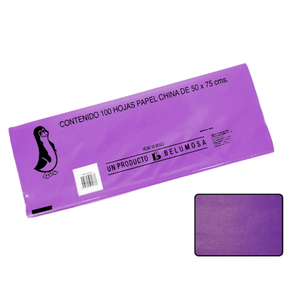 PAPEL DE CHINA 50X75 PTE. C/100 MORADO