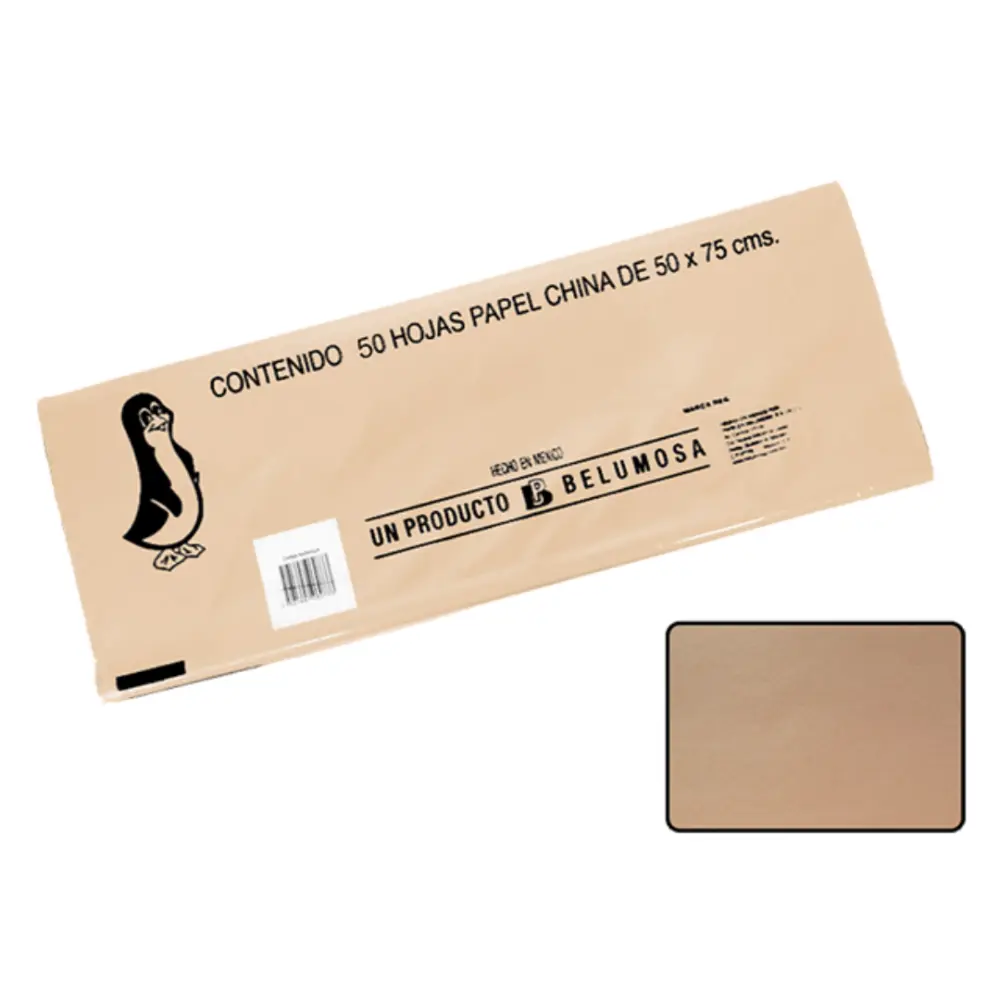PAPEL DE CHINA 50X75 PTE. C/100 SALMON