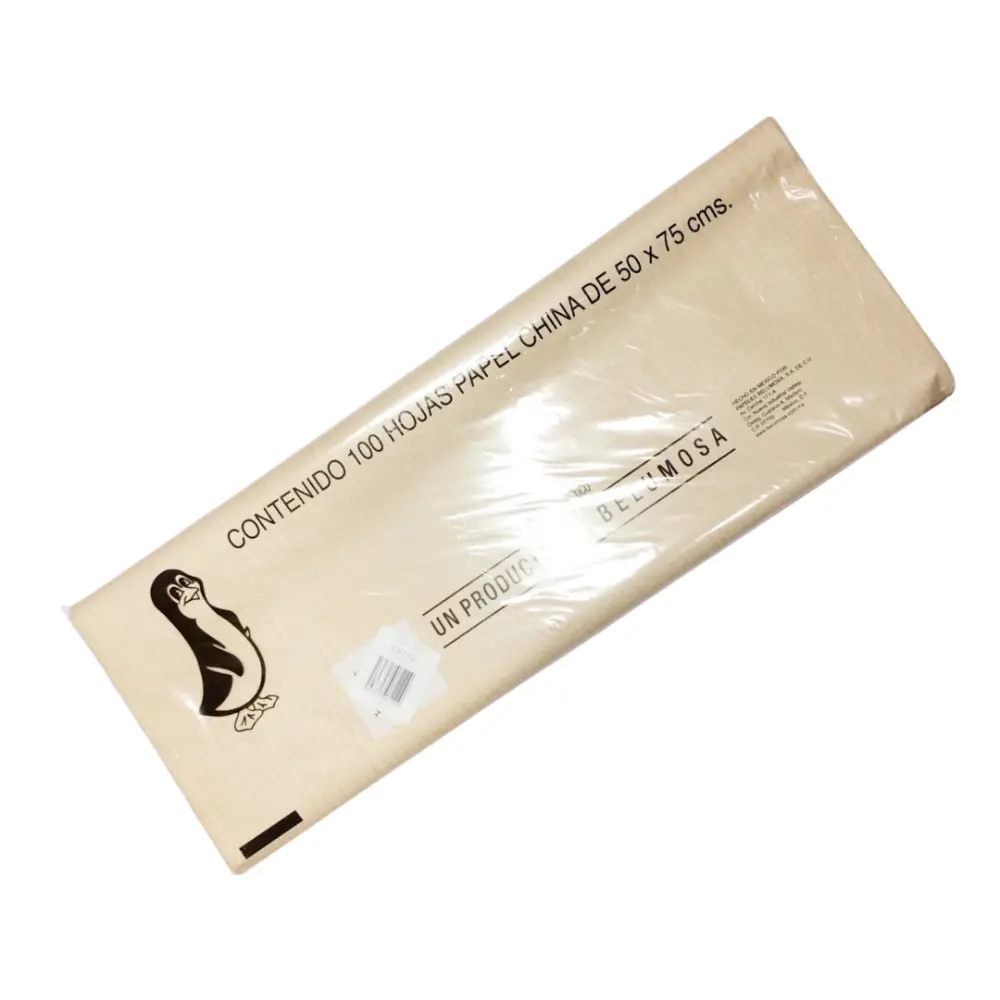 PAPEL DE CHINA 50X75 PTE. C/100 BEIGE