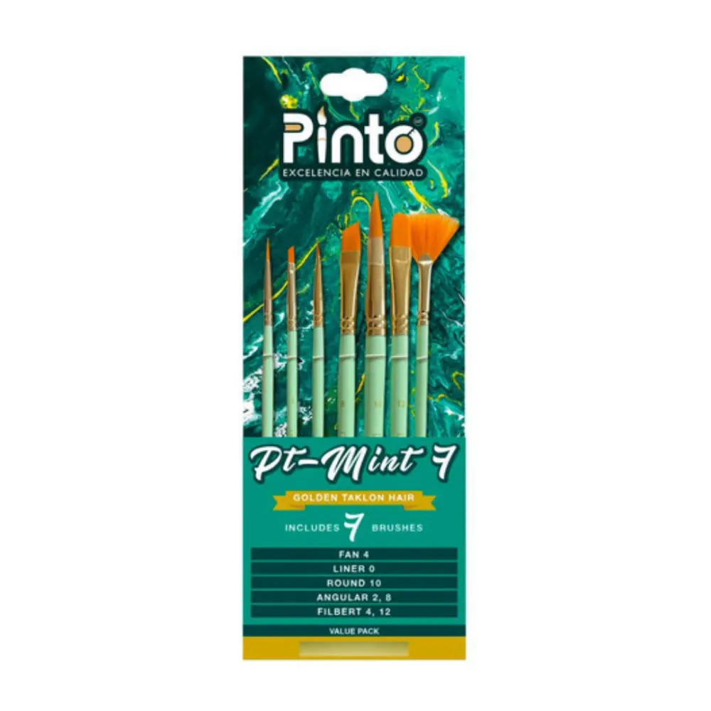 SET DE PINCELES PINTO TAKLON DORADO - PT-MINT 7