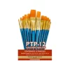 SET C/12 PINCELES PINTO PLANOS TAKLON DORADO - PTP-12 - Imagen 2