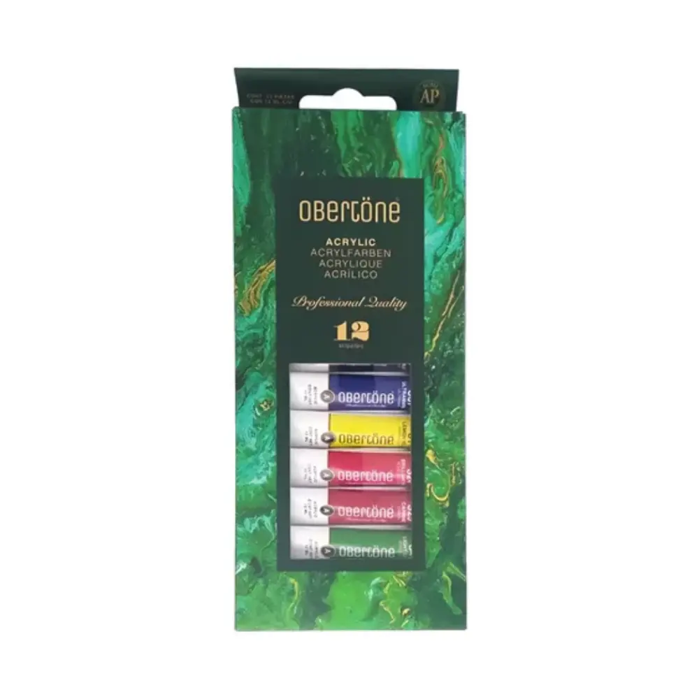 SET C/12 TUBOS ACRILICO 12ML OBERTONE PROFESSIONAL QUALITY