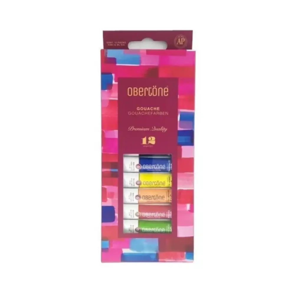 SET C/12 TUBOS GOUACHE 12ML OBERTONE PREMIUM QUALITY 300846