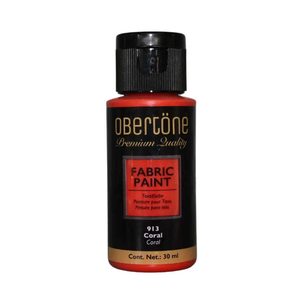 PINTURA TEXTIL OBERTONE 913 CORAL 30ML