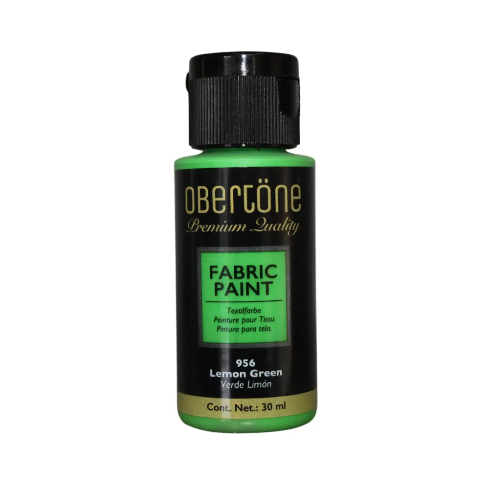 PINTURA TEXTIL OBERTONE 956 VERDE LIMON 30ML