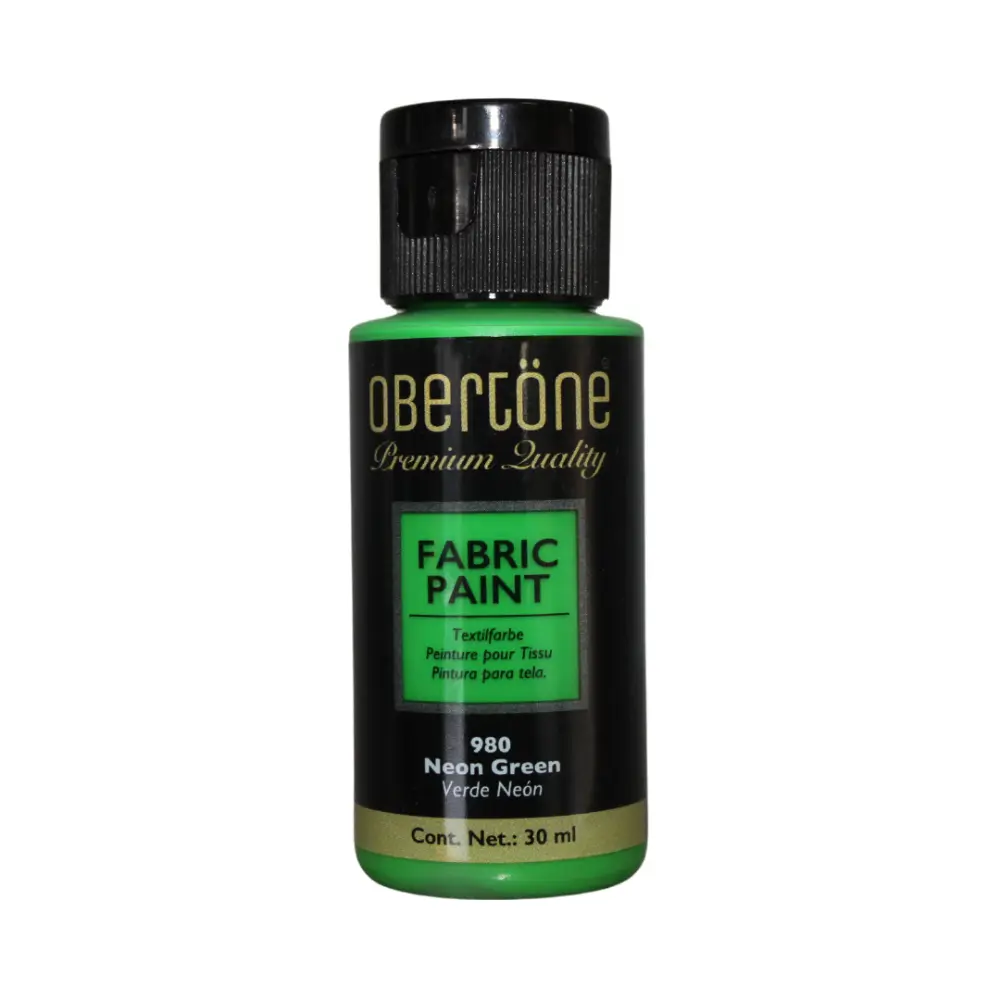 PINTURA TEXTIL OBERTONE 980 VERDE NEON 30ML