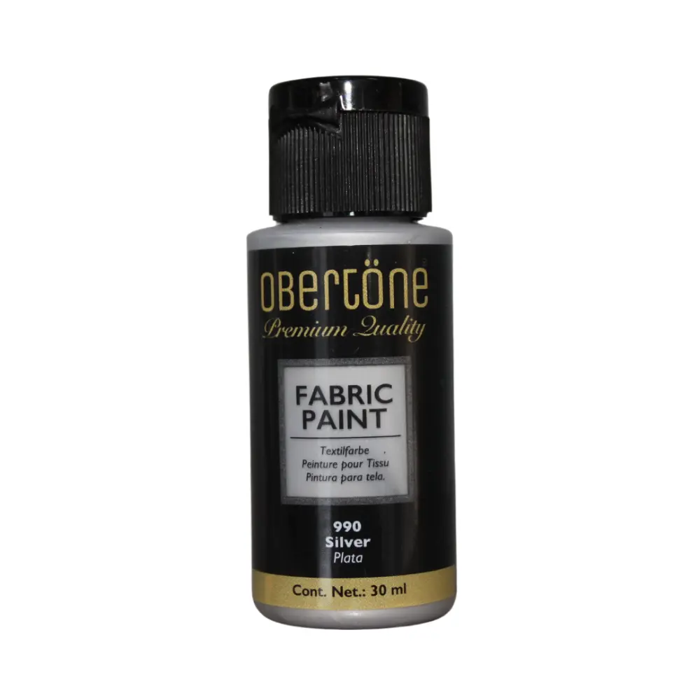 PINTURA TEXTIL OBERTONE 990 PLATA 30ML