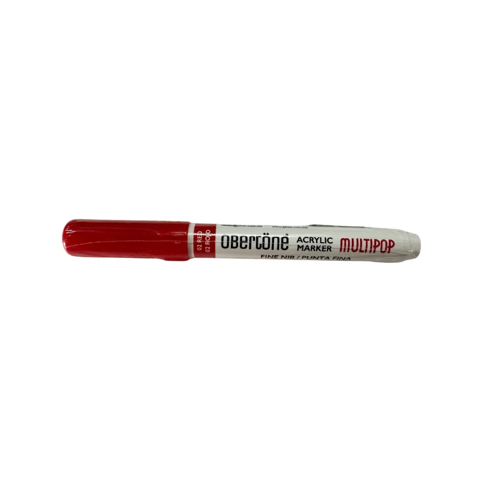 MARCADOR ACRILICO EXTRA FINA OBERTONE 215 2 RED MULTIPOP
