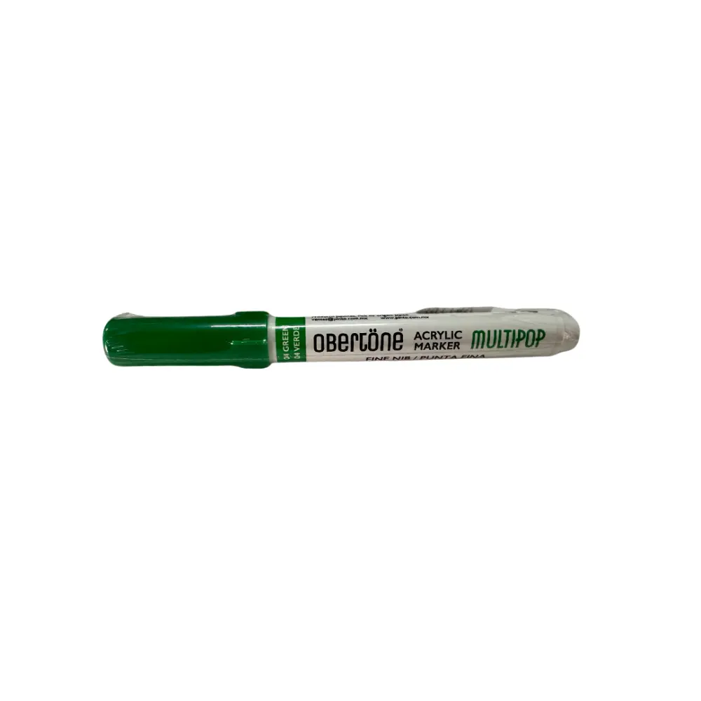 MARCADOR ACRILICO P/BALA OBERTONE 215 4 GREEN MULTIPOP