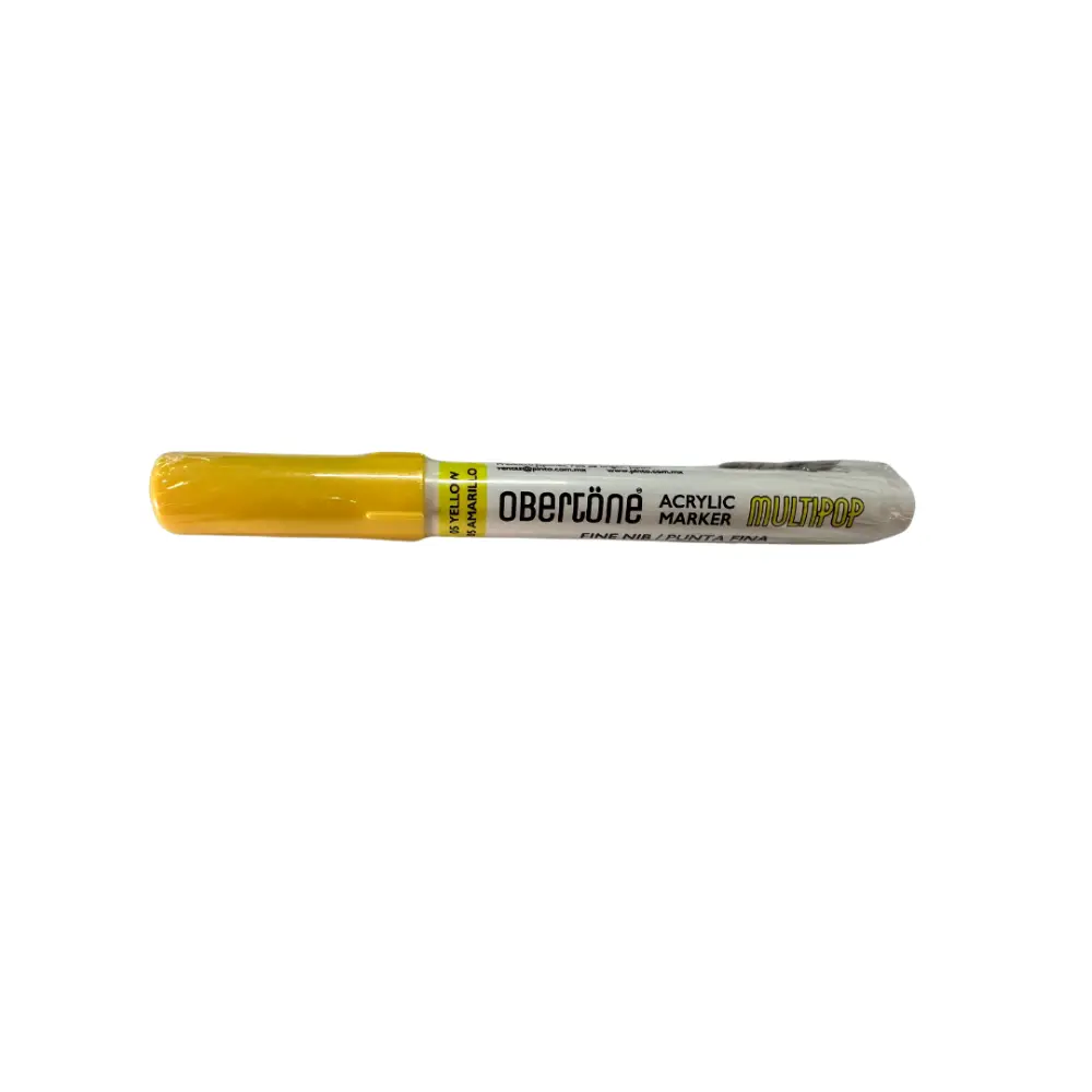 MARCADOR ACRILICO P/BALA OBERTONE 215 5 YELLOW MULTIPOP